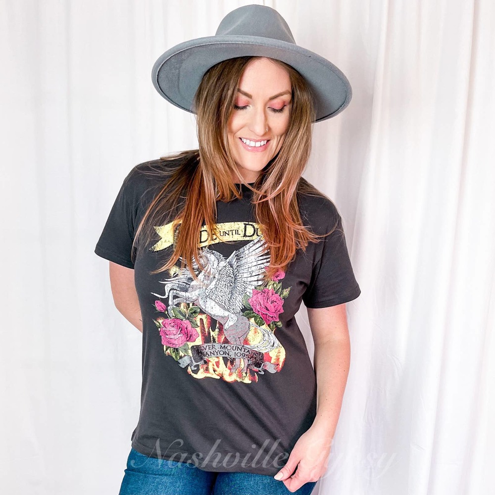NWT Ride Until Dusk Unicorn T Shirt Size Small